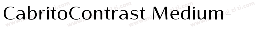 CabritoContrast Medium字体转换